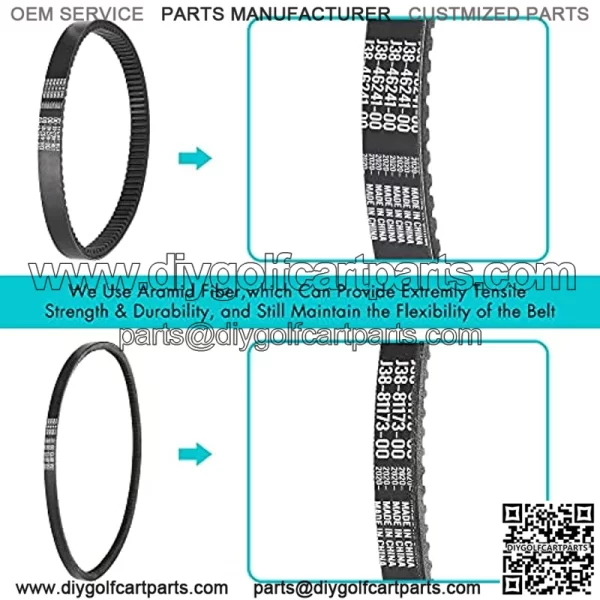 Golf Cart Drive Belt Sarter Generator Belt for G2-G29 Drive Gas 4 Cycle Models J55-G6241-00,J38-81173-00 - Image 4