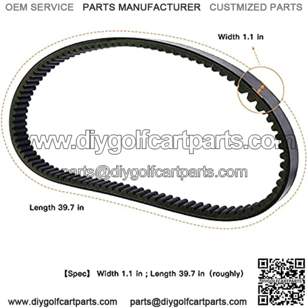 Clutch Drive Belt J55-G6241-00-00 Compatible with G2 G5 G8 G9 G11 G14 G16 G20 G21 G22 G23, G27 G28 and YDRA Golf Cart - Image 2