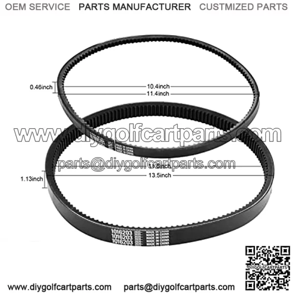 Club Car Clutch Drive Belt/Starter Generator Belt Kits for 1997-Up DS & 2004-Up Precedent Golf Cart with OHV Engine Replaces OEM #101916701, 1016203 - Image 3