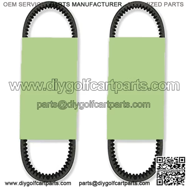 Heavy Duty Drive Belt Compatible with J55-G6241-00-00, J55-G6241-01-00, J55-G6241-02-00 for Select G2-G28 Series Golf Cars and YTF1, YTF2, YDRAX, DR2A Golf Cars (2-Pack)