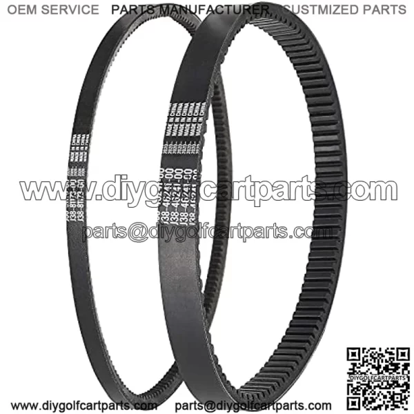 Golf Cart Belts Set, Clutch Drive Belt & Starter Generator Belt Kits for Gas G2,G8,G9,G11,G14,G29(2012-UP). OEM#J55-H1173-00 J38-1173-00 J55-G6241-00 J38-46241-00 - Image 3