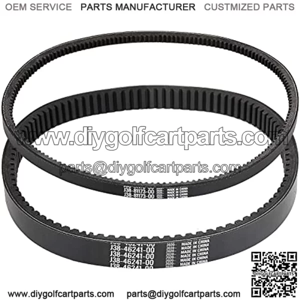 Golf Cart Belts Set, Clutch Drive Belt & Starter Generator Belt Kits for Gas G2,G8,G9,G11,G14,G29(2012-UP). OEM#J55-H1173-00 J38-1173-00 J55-G6241-00 J38-46241-00 - Image 4