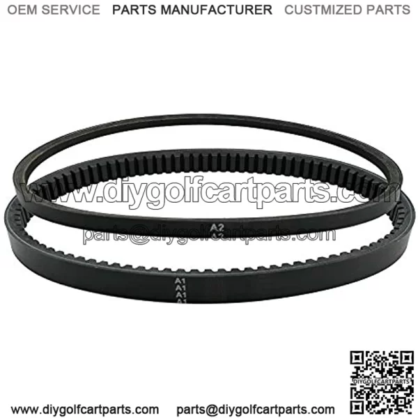 Drive Belt and Starter Belt, Fits for 4 Cycle Gas Golf Cart RXV TXT Cushman Express Marathon Medalist ST Vehicles Terrain 1994-2013,Replace 72054G01, 26414G01-Black