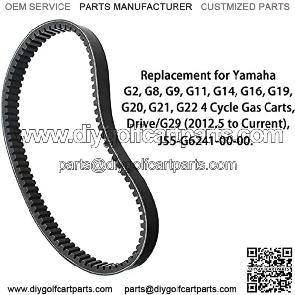 Clutch Drive Belt Replacement for Golf Cart G2 G8 G9 G11 G14 G16 G22 G29 J55 - G6241-00 - 00 Drive Belt - Image 4