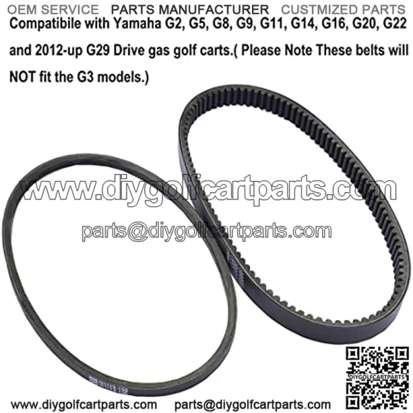Replace for G2, G5, G8, G9, G14 G16 G22 Drive & Starter Belt Set Replace OE # J55-G6241-00, J55-H1173-00 - Image 3