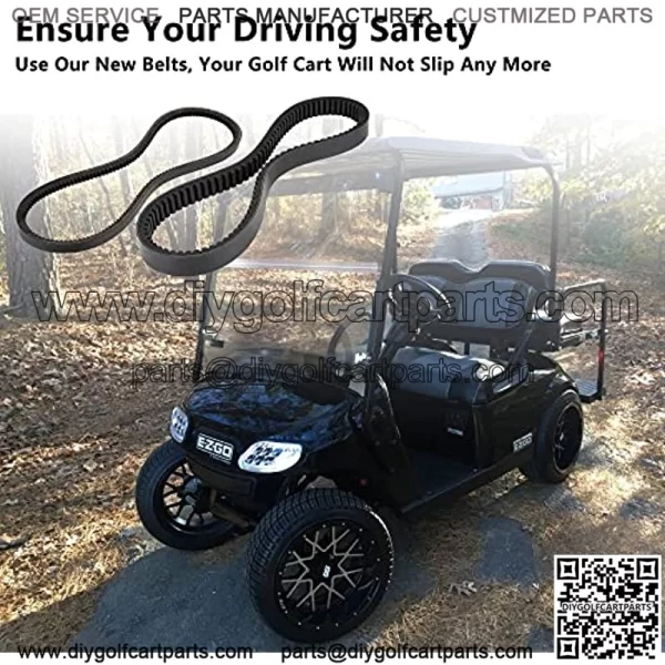 Golf Cart Medalist Clutch Drive Belt & Starter Belts for 4 Cycle Gas RXV TXT Cushman Express Marathon Medalist ST Vehicles Terrain 1994-2013, 72054G01 72024G01 72025G01 26414G01 - Image 2