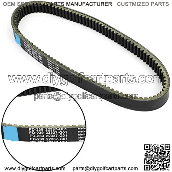 Motorcycle Drive Belt Fit for E-Z-G-O Elec Marathon 2-Cycle Gas Golf Cart 1989-1991 22337G1 - Image 2