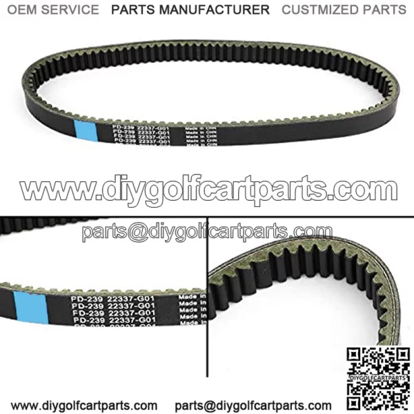 Motorcycle Drive Belt Fit for E-Z-G-O Elec Marathon 2-Cycle Gas Golf Cart 1989-1991 22337G1 - Image 3