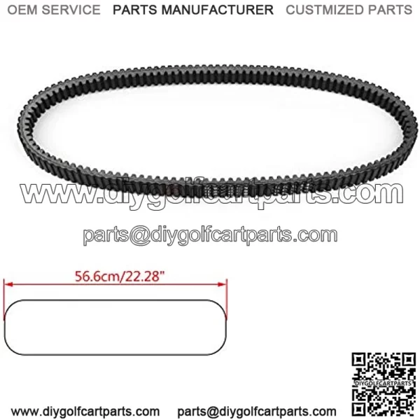 Drive Belt 23100-MCT-003 for FJS 600 SIL-ver Win-g ABS (03-15) FSC600 SIL-VER-Wing Scooter (02-13) Black - Image 2