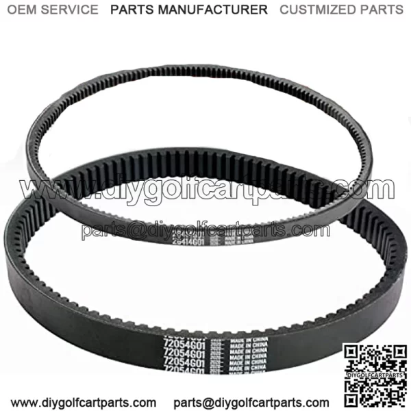 EZGO TXT Gas Drive Belt & Starter Belts Kit for EZGO 4 Cycle Gas Golf Cart TXT Cushman ExpreMarathon Medalist ST Vehicles Terrain 1994-2013, OEM # 72054G01, 72024G01, 72025G01, 26414G01