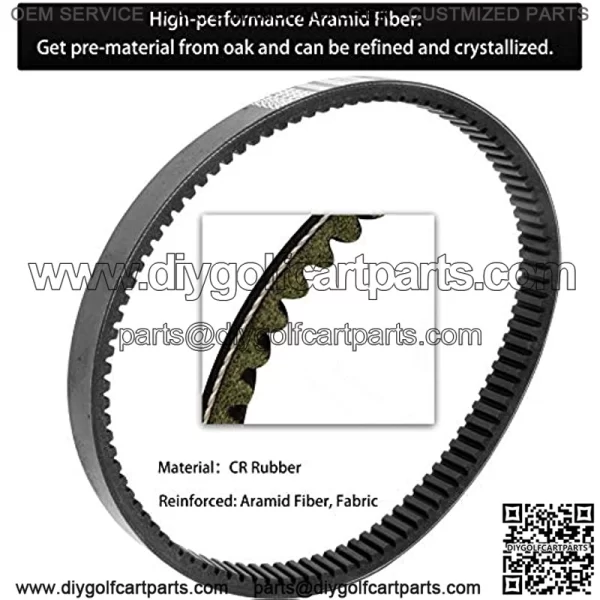 EZGO TXT Gas Drive Belt & Starter Belts Kit for EZGO 4 Cycle Gas Golf Cart TXT Cushman ExpreMarathon Medalist ST Vehicles Terrain 1994-2013, OEM # 72054G01, 72024G01, 72025G01, 26414G01 - Image 3