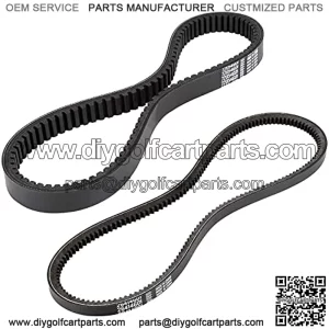 Clutch Drive Belt & Starter Generator Belt Kit for EZGO TXT, Medalist, Workhorse 1994-up Golf Cart with 295/350cc Robin Engines, OEM 72054G01 72024G01 72025G01 26414G01 630587