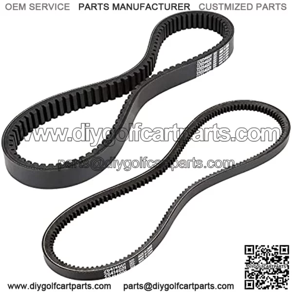 Clutch Drive Belt & Starter Generator Belt Kit for EZGO TXT, Medalist, Workhorse 1994-up Golf Cart with 295/350cc Robin Engines, OEM 72054G01 72024G01 72025G01 26414G01 630587
