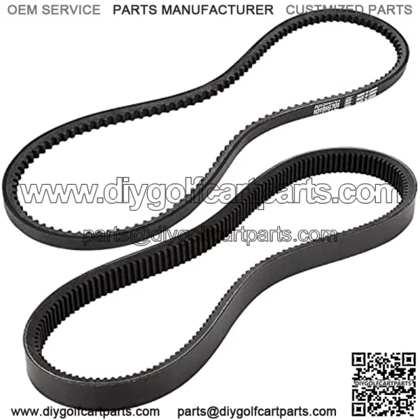 Clutch Drive Belt & Starter Generator Belt Kit for Club Car DS 1997-up, Club Car Precedent 2004-up Gas Golf Cart, Replace OEM 101916701 1016203
