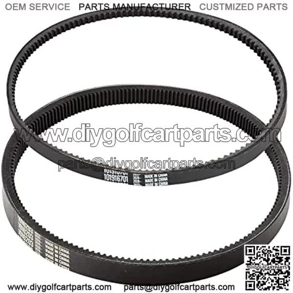 Clutch Drive Belt & Starter Generator Belt Kit for Club Car DS 1997-up, Club Car Precedent 2004-up Gas Golf Cart, Replace OEM 101916701 1016203 - Image 4