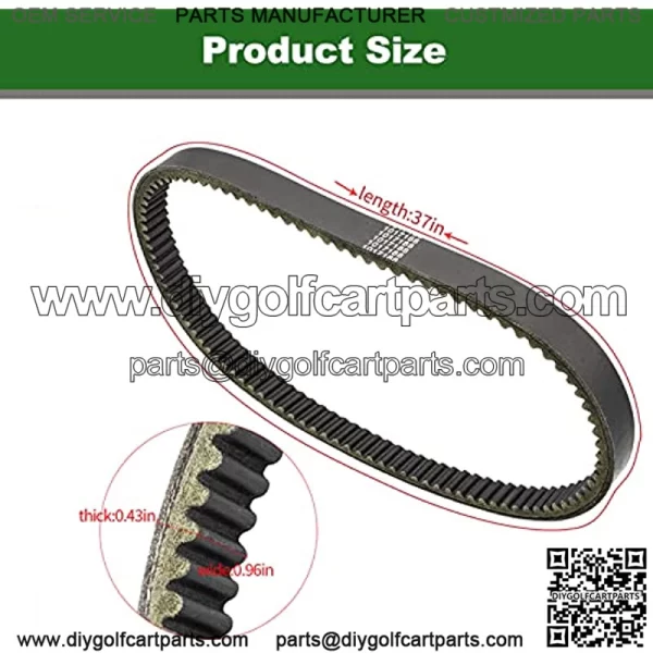 Golf Cart Drive Belt for Club Car DS Precedent 1014081 1017188 - Image 5