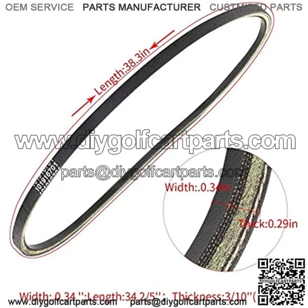 Club Car Starter Generator Belt DS,Precedent 101916701 - Image 2