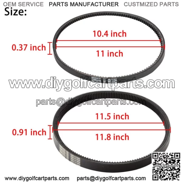 Golf Cart Starter Generator Belt & Clutch Drive Belt for Club Car DS Precedent - Image 2