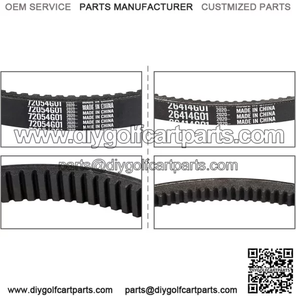 Golf Cart Clutch Drive Belt & Starter Generator Belt for EZGO TXT 94-up 4 Cycle - Image 4