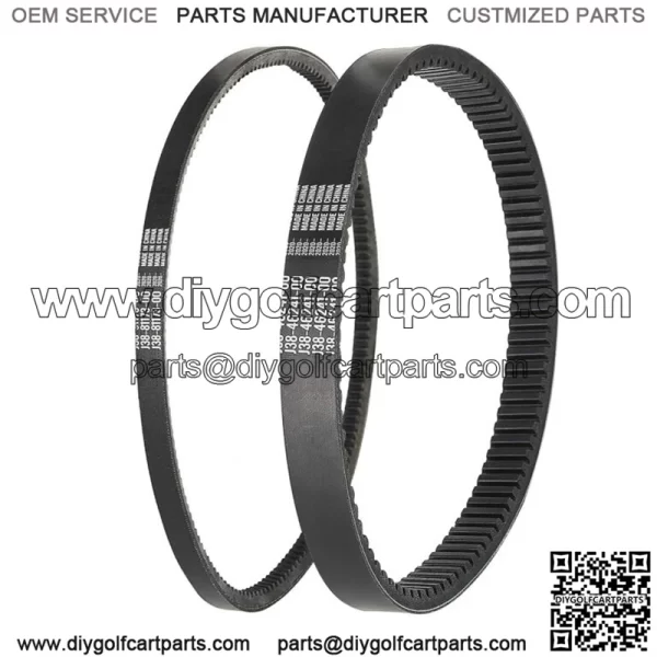 Golf Cart Drive Belt & Starter Generator Belt Fit Yamaha G2-G29 Gas J55-G6241-00