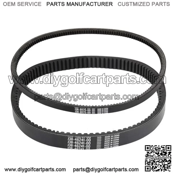 Golf Cart Clutch Drive Belt+Starter Generator Belt for Yamaha G2-G29 Drive Gas - Image 2