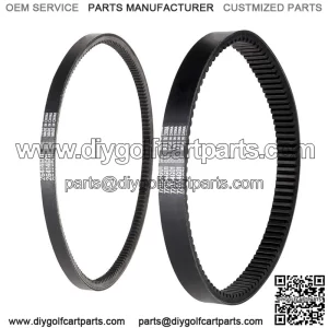 Golf Cart Clutch Drive Belt+Starter Generator Belt for EZGO TXT 4 Cycle 1994+
