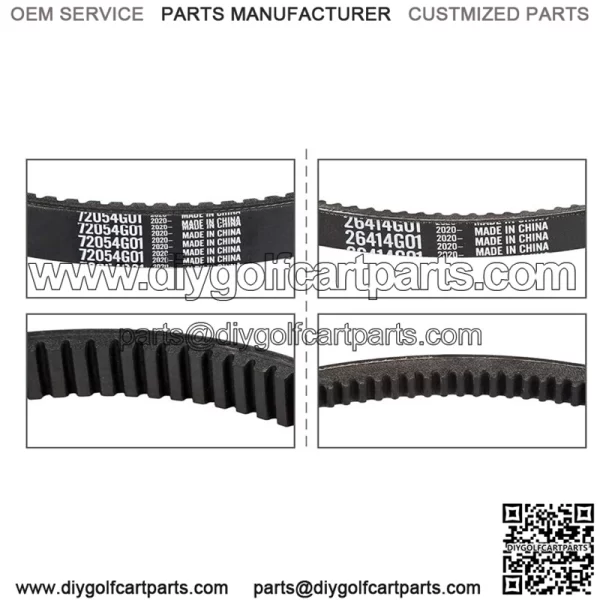 Golf Cart Clutch Drive Belt+Starter Generator Belt for EZGO TXT 4 Cycle 1994+ - Image 5