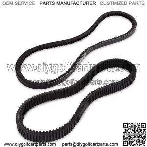 Golf Cart Clutch Drive Belt+Starter Generator Belt for EZGO RXV TXT Workhorse ST