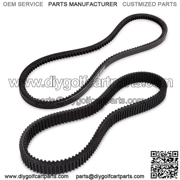 Golf Cart Clutch Drive Belt+Starter Generator Belt for EZGO RXV TXT Workhorse ST