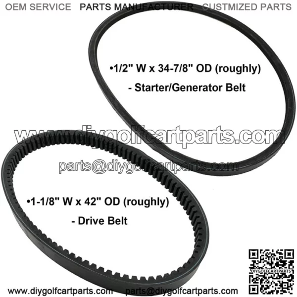 Fit for EZGO 4 Cycle Gas Golf Cart Cushman Marathon Drive Starter Generator Belt - Image 3