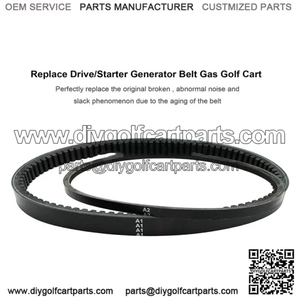 Drive Starter Generator Belt Set Fit for EZGO Gas Golf Cart 94-13 4Cycle TXT RXV - Image 4