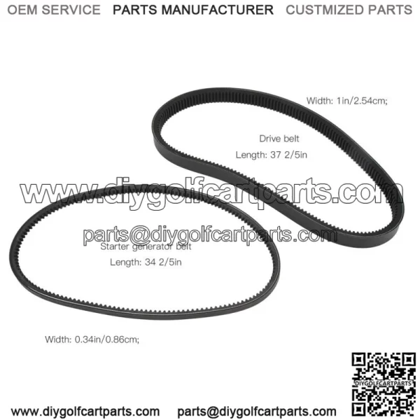 Golf cart drive Belt and Starter Belt Kit 101916701 1016203 for golf cart DS new - Image 5