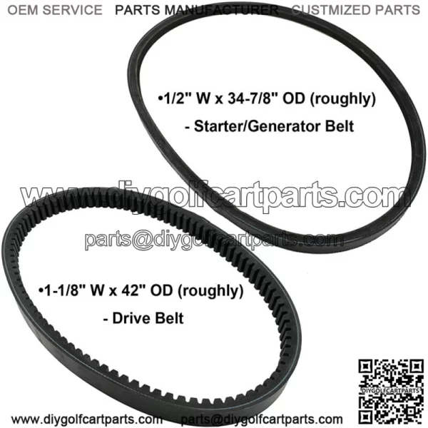 Drive Starter Generator Belt Fit for EZGO 4 Cycle Gas Golf Cart Cushman Marathon - Image 4