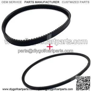 Drive Belt & Starter Generator Belt for Club Car DS 97-22 Precedent Gas Golf Car