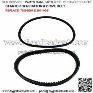 NEW Drive Starter Generator Belt For EZGO Gas Golf Cart 1994+ 72054G01 26414G01