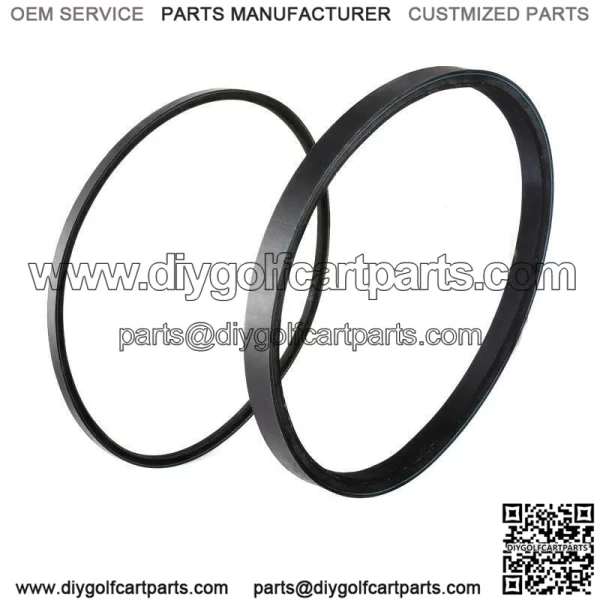 2PCS CLUB CAR STARTER GENERATOR DRIVE BELT For 1997+ DS & PRECEDENT 101916701 - Image 2