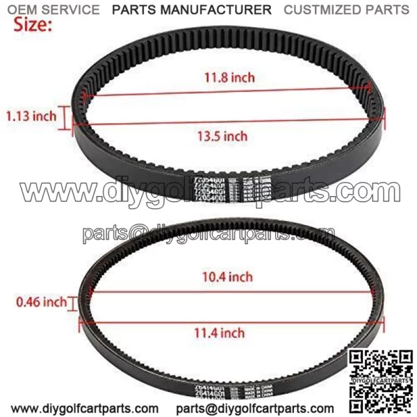 Golf Cart Clutch Drive & Starter Belts Kit for EZGO TXT Medalist Workho... - Image 2