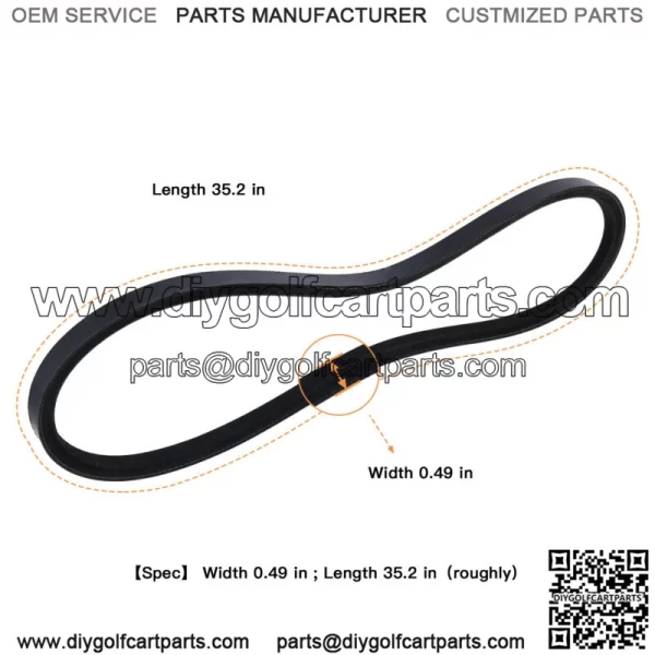 Golf Cart Starter Generator Belt 26414G01 630587 for E-Z-GO EZGO 4 Cycle - Image 2
