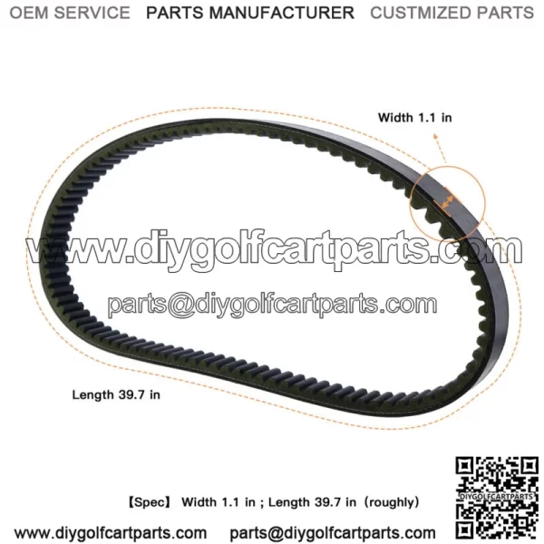 Drive & Starter Belt Set J55-G6241-00 JN6-H1173-00 for Yamaha Golf Cart  G16-G22 - Image 3