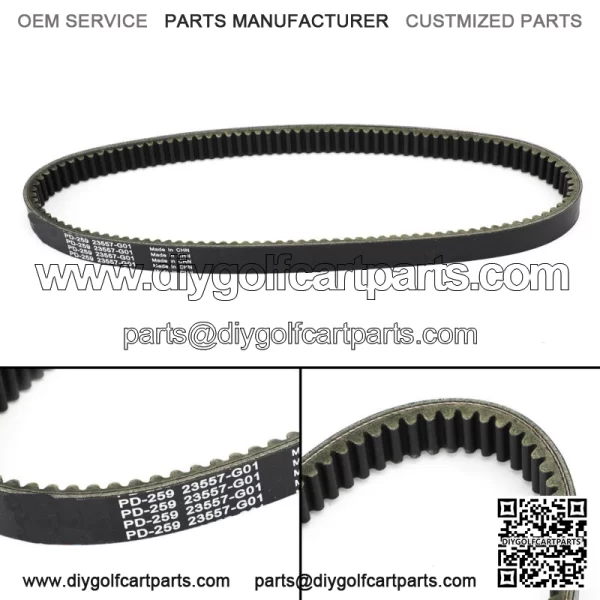 Drive Transmission Belt for E-Z-GO EZGO Gas 2 Cycle Golf Cart 1988 23557G1 YU