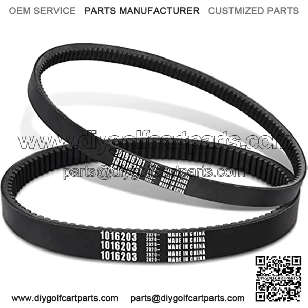 Club Car DS & Precedent Drive Belt and Starter Generator Belt Kit, Fits Club Car DS 1997-Up and Precedent 2004-Up, OEM# 101916701, 1016203