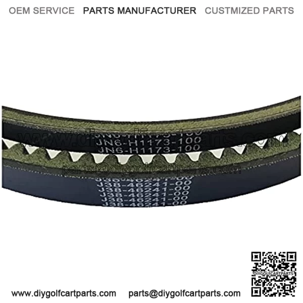 Golf Cart Accessories Drive Belt & Starter Generator Belt Kit fits Yamaha G2-G22 G29 4-Cycle Gas Models #J55-G6241-00 J38-46241-00 JN6-H1173-00 - Image 2