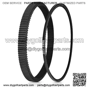 Golf Cart Clutch Drive Belt & Starter Generator Belt Kit for 2011-UP EZGO TXT RXV Workhorse ST and Other Models with Kawasaki Engine OEM# 618630, 606138, 16548G1