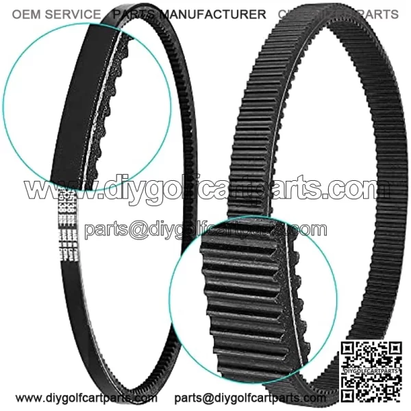 Golf Cart Clutch Drive Belt & Starter Generator Belt Kit for 2011-UP EZGO TXT RXV Workhorse ST and Other Models with Kawasaki Engine OEM# 618630, 606138, 16548G1 - Image 4