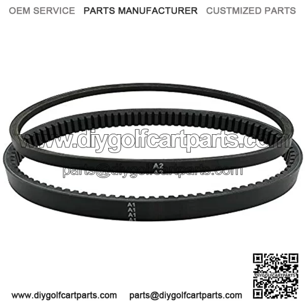 Drive Belt and StarterBelt, Fits forEZGO 4 Cycle Gas Golf Cart RXV TXT Cushman Express Marathon Medalist ST Vehicles Terrain 1994-2013,Replace 72054G01, 26414G01-Black