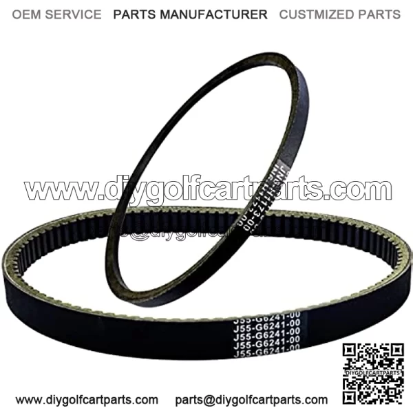 J55-G6241-00 JN6-H1173-00 Drive & Starter Belt Set for Yamaha G2 G8 G9 G11 G14 G16 G22 Drive G29-4 Cycle Gas Golf Cart