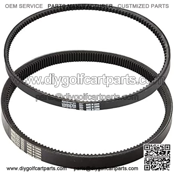 Club Car DS Precedent Drive Belt and Starter Generator Belt Kit Fit Club Car DS 1997-UP, Precedent 2004-UP, Replace 101916701, 1016203 - Image 4