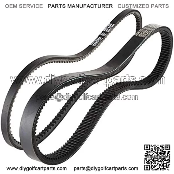 Club Car DS Precedent Drive Belt and Starter Generator Belt Kit Fit Club Car DS 1997-UP, Precedent 2004-UP, Replace 101916701, 1016203 - Image 5