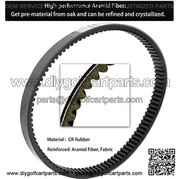 EZGO TXT Gas Drive Belt EZGO Starter Belts Kit 4 Cycle Gas Golf Cart Belt TXT Cushman Express Marathon Medalist ST Vehicles Terrain 1994-2013, OEM # 72054G01, 72024G01, 72025G01, 26414G01 - Image 5