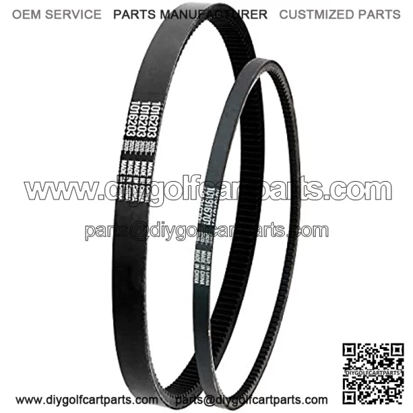 Club Car DS Precedent Drive Belt DS Starter Generator Belt Kit Fit Golf Cart DS 1997-UP and Precedent 2004-UP, Replace 1016203, 101916701 - Image 2